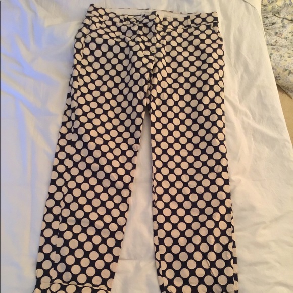 JCREW black and white Capri polka dot pants - Picture 1 of 5